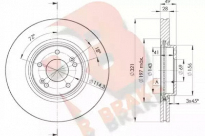 R BRAKE 78rbd24051 -  